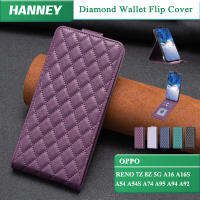 HANNEY เคสโทรศัพท์ OPPO RENO 7Z 8Z 5G A16 A16S A54 A54S A74 A95 A94 A92 A52 เคสฝาพับแบบแนวนอนหนัง PU แบบกระเป๋าสตางค์สุดหรูลายเพชรป้องกันเต็มรูปแบบพร้อม ใส่เคสโทรศัพท์มือถือ BF-30