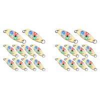 20 Pcs LED Fishing Lures Fishing Spoons Underwater Flasher Bass Halibut Flasher Trolling Deep Drop Fishing Light