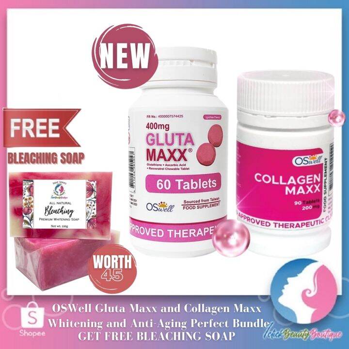 Zoswell Gluta Maxx And Collagen Maxx Whitening And Anti Aging Perfect Bundle Fda Approved 7478