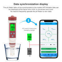 Blue Tooth-compatible Meter 4 in1 PHTDSECTEMP Water Quality Pen APP Inligent Control Water Quality Detector for aquarium