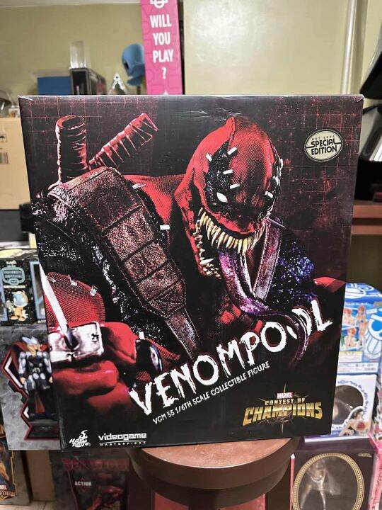 HOT TOYS MARVEL COMICS VENOMPOOL 1/6 Collectible Action Figure BIB