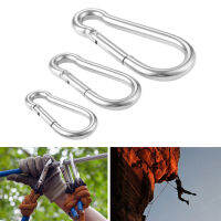 CXX Carabiner คลิป304สแตนเลสฤดูใบไม้ผลิตะขอปีนเขาหัวเข็มขัดเปลญวนแกว่งสำหรับกลางแจ้งตั้งแคมป์และเดินป่า