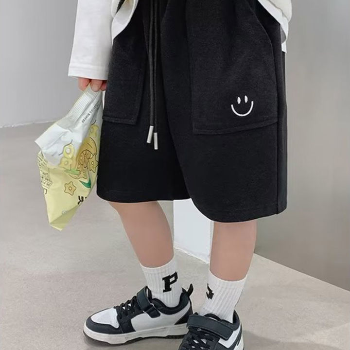 baolongxin-กางเกงขาสั้นสำหรับเด็กผู้ชายและเด็กผู้หญิง-กางเกงห้าส่วนทันสมัยเรียบง่ายกางเกงอเนกประสงค์แฟชั่นสำหรับเด็กขี้เกียจ