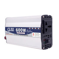 หม้อแปลง600W 1000W 12V 24V ถึง220V จอแสดงผลแอลอีดีใช้ในบ้านเครื่องป้องกันไฟกระชากแบบพกพาเครื่องแปลงไฟคลื่นไซน์บริสุทธิ์สำหรับรถยนต์