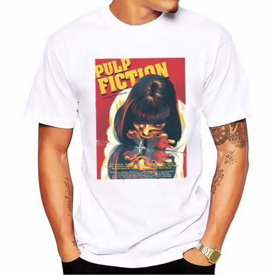 Movie Mia Wallace Pulp Fiction T-Shirt Men Fashion Summer Quentin Tarantino Harajuku Tees Short Sleeve O-Neck Shirt Sweatshirt