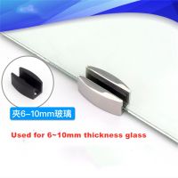 【LZ】 Shower room glass fastening 304 stainless steel retainer bathroom sliding door stopper slide block hardware accessories(T010)