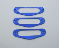 KAISH 3 PCS Blue Mirror Guitar Single Coil Pickup Surround Ring for ST Sized Pickup