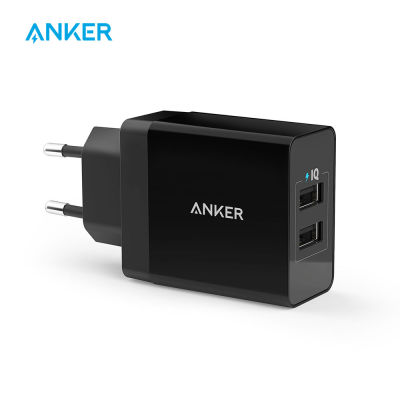 Anker 24W 2-Port USB Wall Charger (EUUK Plug) and PowerIQ Technology for iPhone, for iPad, for Galaxy, for Nexus, for Motorola