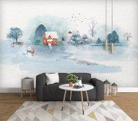 卐♤¤ Decorative wallpaper Watercolor hand-painted forest children room background wall