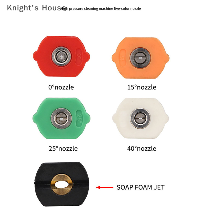 knights-house-1-4-ชุดหัวฉีดสเปรย์เชื่อมต่อเร็วพร้อมที่ยึดขาตั้งหัวฉีดเครื่องล้างแรงดันสำหรับ-karcher-4000-psi