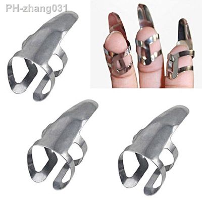 Guitar Accessories 3 Pcs Guitar Finger Pick Plectrums Slide Stainless Steel For Banjo Ukulele