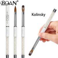 BQAN #8#10 Kolinsky Acrylic Nail Brush Nail Art Brush Kolinsky Sable Hair Manicure Art Tool Pearls Handlel Liquid Powder DIY Artist Brushes Tools