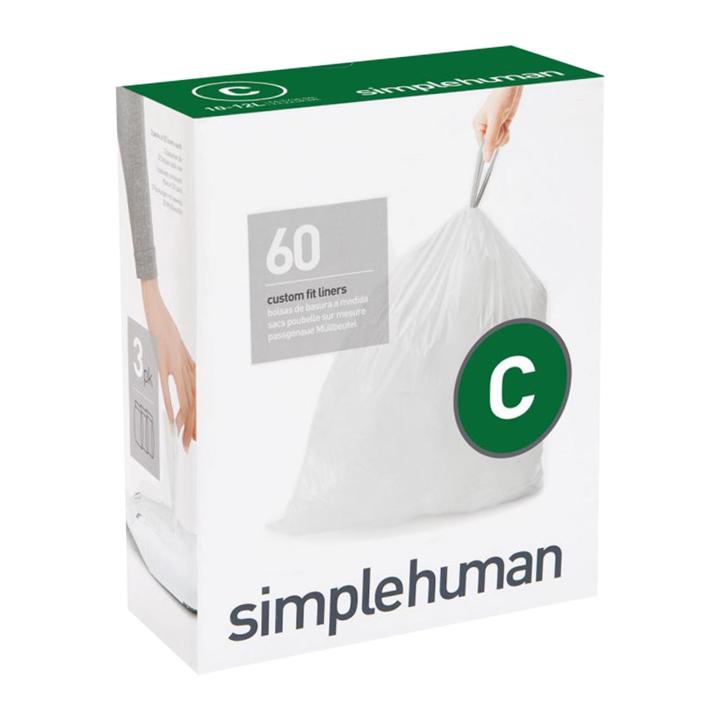  simplehuman Code C Custom Fit Drawstring Trash Bags in