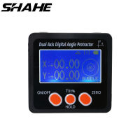 SHAHE Dual Axis Digital Inclinometer ไม้โปรแทรกเตอร์อิเล็กทรอนิกส์ Digital Angle Gauge Bevel Magnet Internal Angle Measuing Tools