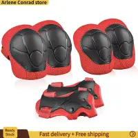 3 in 1 Kids Protective Gear Set Knee Pads Elbow Pads Wrist Guards Adjustable Protective Gear Set for Skateboarding Skating Cycling Bike Scooter