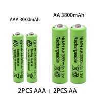 【Sell-Well】 MotoShark 100% ต้นฉบับ1.2V AA3800mAh + AAA3000mAh ชาร์จได้ Ni-MH 1.2V สำหรับนาฬิกาเมาส์คอมพิวเตอร์ของเล่นอื่นๆ + ที่ชาร์จ