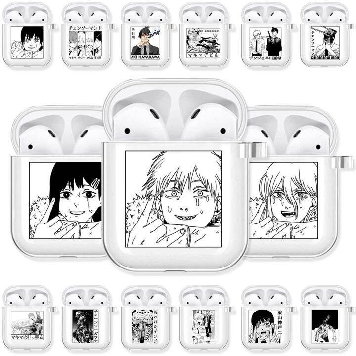 Horrible Anime Chainsaw Man Soft TPU Case for Apple Airpods Pro 3 2 1 Power Denji Makima Aki