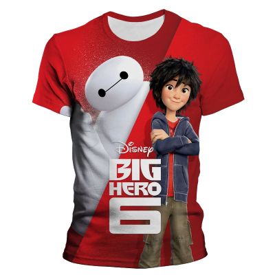 Cartoon Anime Big Hero 6 Hiro Baymax 3D Print T Shirt Men Women Children Cool Fashion Short Sleeve Boy Girl Kids Casual Tops Tee