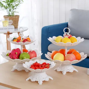 FANTASY Acrylic Serving Tray with Handle Plastic Food Serving