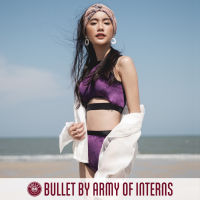 BULLET BY ARMY OF INTERNS ชุดว่ายน้ำ ทูพีซ ผ้ากำมะหยี่ รุ่น Crescent moon set / สีม่วง