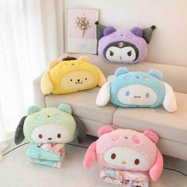 หมอนผ้าห่มเป็นของขวัญ-sanrio-character-ขนาดหมอนประมาณ-40-28-cm-ผ้าห่มขนาด-1-5-1-เมตร