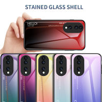 เคสโทรศัพท์กระจกนิรภัยไล่เฉดสีสำหรับ Honor 80 Pro Honor 70 + 5G เคสป้องกันเคสอุปกรณ์เสริมมือถือ Fundas