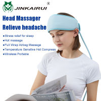 Jinkairui เครื่องนวดศีรษะไฟฟ้า, เครื่องนวดหนังศีรษะไฟฟ้า, หมวกนวดพร้อมความร้อน, การนวดและการบีบอัดอากาศ