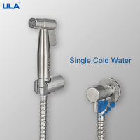 ULA Brushed Portable Bidet Sprayer Stainless Steel Toilet Bidet faucet Bathroom Shattaf Valve Jet Set hygienic shower