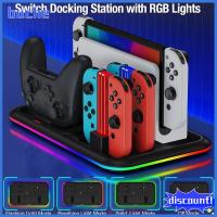 BUCHE ไฟ RGB เครื่องชาร์จตัวควบคุมเกม สีสันสดใส ชาร์จได้อย่างรวดเร็ว แท่นชาร์จแท่นชาร์จ อะไหล่สำหรับเปลี่ยน การชาร์จแบบไร้สาย แท่นชาร์จคอนโทรลเลอร์