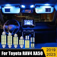 [ANYA Auto Parts] สำหรับ Toyota RAV4 XA50 2019 2020 2021 2022 2023 RAV 4ไฮบริด6ชิ้น12V หลอดไฟ LED ในรถไฟอ่านหนังสือกระจกเงาโต๊ะเครื่องแป้งหลอดไฟลำต้น