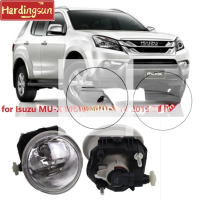 Hardingsun ไฟสปอร์ตไลท์ชุดไฟตัดหมอกสำหรับ Isuzu MU-X MUX 2013 2014 2015 2016แสงฮาโลเจนเลนส์ใส