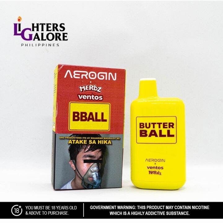 【Pagbebenta】 Lighters Galore AEROGIN HERBZ VENTOS DISPOSABLE VAPE