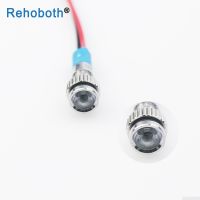 6mm 24v LED Metal signal light Indicator waterproof pilot signal lamp car boat panel dashboard warning light with15mm wire