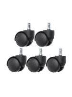 5 Pcs/Lot 2 Inch Caster Stick In Office Chair Universal Wheel Furniture Large Class Nylon Silent Black