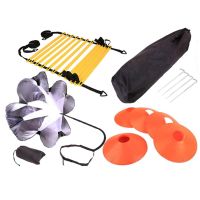 Adults Speed Training Resistance Parachute Agility Ladder Sign Discs Set Running Chute Kit Exercise Sports Gear Training Equipment