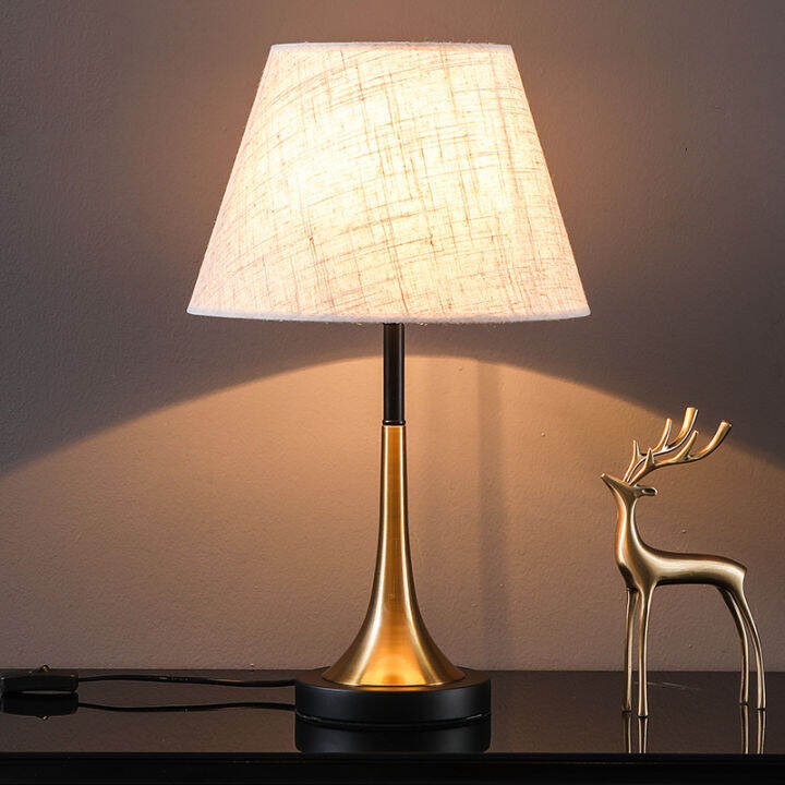 American Household Metal Table Lamp Energysaving Bedroom Bedside Lamp