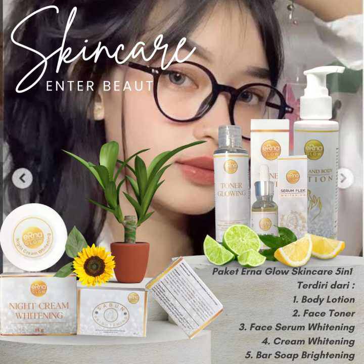 Paket Erna Glow Bikin Wajah Cerah Putih Dan Glowing Dalam 7 Hari Bpom Paket Extra Wajah Glowing 1189