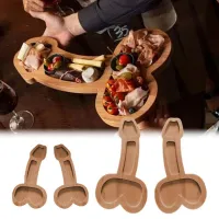 Wooden Storage Trays Charcuterie Boards Cheese Snacks Sausages Cakes Aperitif Board Funny Original Dick-Shaped Holiday Gifts