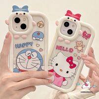 เคสโทรศัพท์มือถือแบบนิ่ม ลายการ์ตูนโดราเอมอน เฮลโลคิตตี โบว์ พร้อมเลนส์กล้อง สําหรับ Y35 Y16 Y02s Y22 Y17 Y15s V25 V25E Y15A Y55 Y20 Y15 Y21S Y12 Y11 Y31 Y51 Y33S Y21 Y12