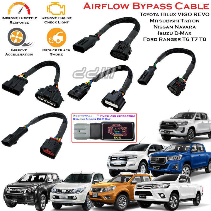 Air Fouring Cable Mitsubishi Triton Toyota Hilux VIGO REVO Isuzu Dmax Air Flow Bypass Power