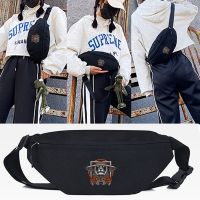 Waist Bag Zipped Outdoor Sports Shoulder Bag Bear Samurai Print Men Women Fanny Pack Crossbody Chest Pack Cross Bags Soldier Bag Running Belt