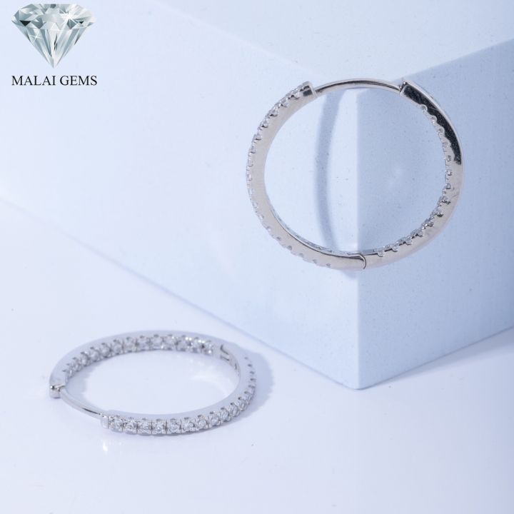 malai-gems-ต่างหูเพชร-เงินแท้-silver-925-เพชรสวิส-cz-เคลือบทองคำขาว-รุ่น-225-e20186-แถมกล่อง-ต่างหูcz-ต่างหูเงินแท้-ต่าง