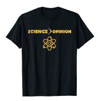 ผ้าฝ้ายแท้ใหม่ เสื้อยืดลําลอง ผ้าฝ้าย 100% แขนสั้น พิมพ์ลายดอกไม้ Science Is Greater Than Opinion สําหรับผู้ชาย คู่รักS-  7T6X