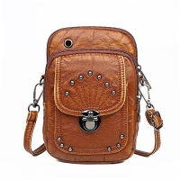 Vintage Designer Women Leather Handbags Cell Phone Pocket Lady Female Shoulder Messenger Bag Bolsa Feminina Small Purse