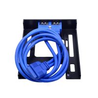 2 Ports USB 3.0 Front Panel Floppy Disk Bay 20 Pin USB3.0 Hub Expansion Cable Adapter Plastic Bracket for PC Desktop