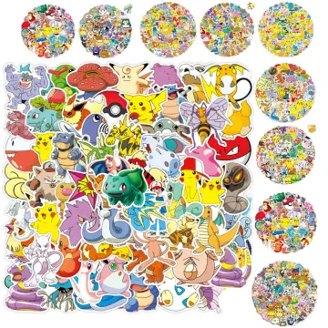 100pcs Sticker Pokemon Sticke Luggage Notebook Skateboard Helmet Sticker  Anime Stickers Cute Pikachu Sticker Pack