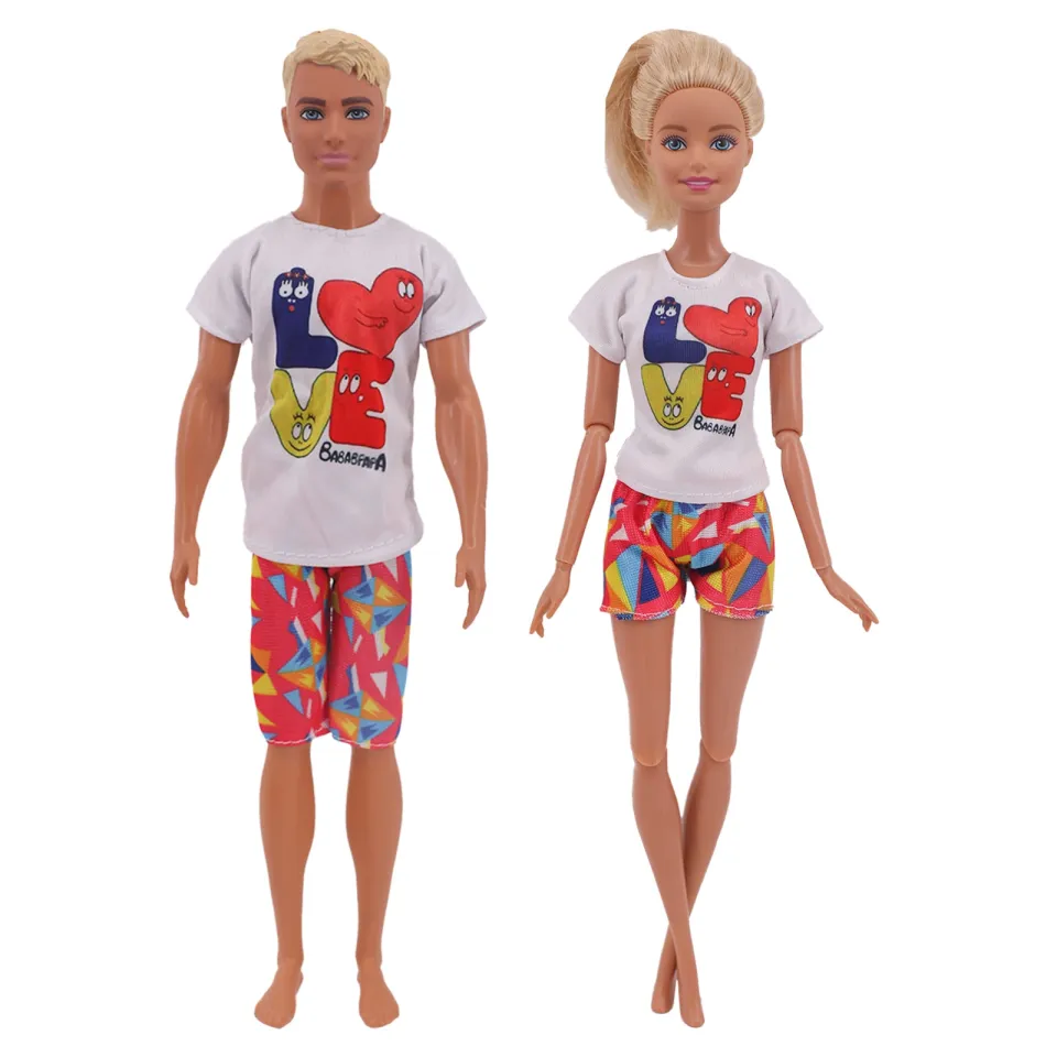 Handmade Ken Doll Clothes T-shirt + Trousers For Barbie Dress