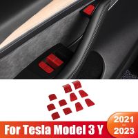 For Tesla Model 3 Model Y 2021 2022 2023 2024 Car Window Glass Lift Switch Armrest Trim Cover Stickers Auto Styling Accessories