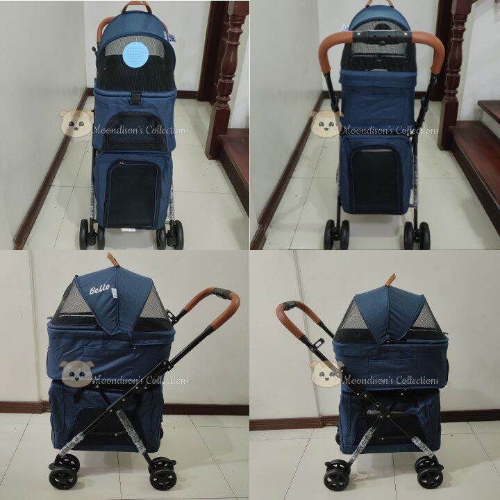 360° Wheels Dual Removable Carrier Pet Stroller (4 wheels) COD Dog