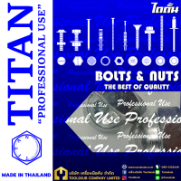 TITAN “PROFESSIONNAL USE” MADE IN THAILAND RP-4405 หัวน็อตหมวก-เงิน 1/2"#12 (2ตัวใน1ห่อ)